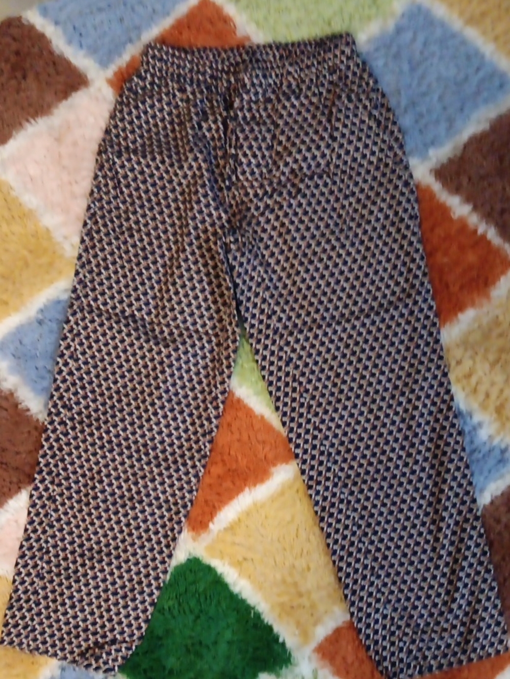 Lands' End Puffinprint Flannel Pajama Pants (Unisex), Small